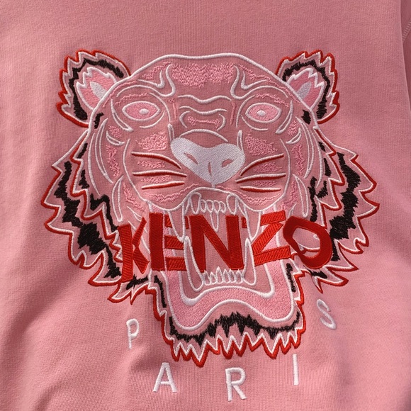 Kenzo Pink Cotton Bleached Tiger Fitted Sweatshirt - Picture 3 of 6
